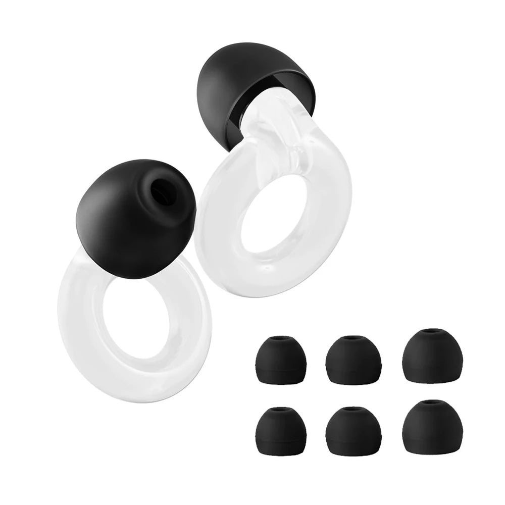 HUAK Reusable High-Fidelity Ear Plugs - 8 Ear Tips in XS/S/M/L - Concerts & Festivals, Live Events, Musicians, Djs