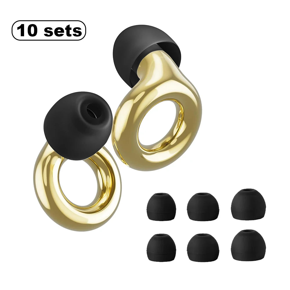 HUAK Reusable High-Fidelity Ear Plugs - 8 Ear Tips in XS/S/M/L - Concerts & Festivals, Live Events, Musicians, Djs