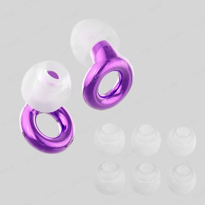 HUAK Reusable High-Fidelity Ear Plugs - 8 Ear Tips in XS/S/M/L - Concerts & Festivals, Live Events, Musicians, Djs