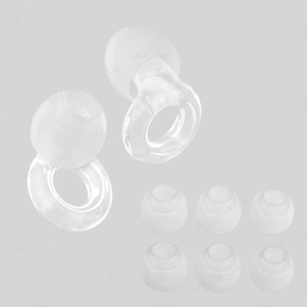 HUAK Reusable High-Fidelity Ear Plugs - 8 Ear Tips in XS/S/M/L - Concerts & Festivals, Live Events, Musicians, Djs