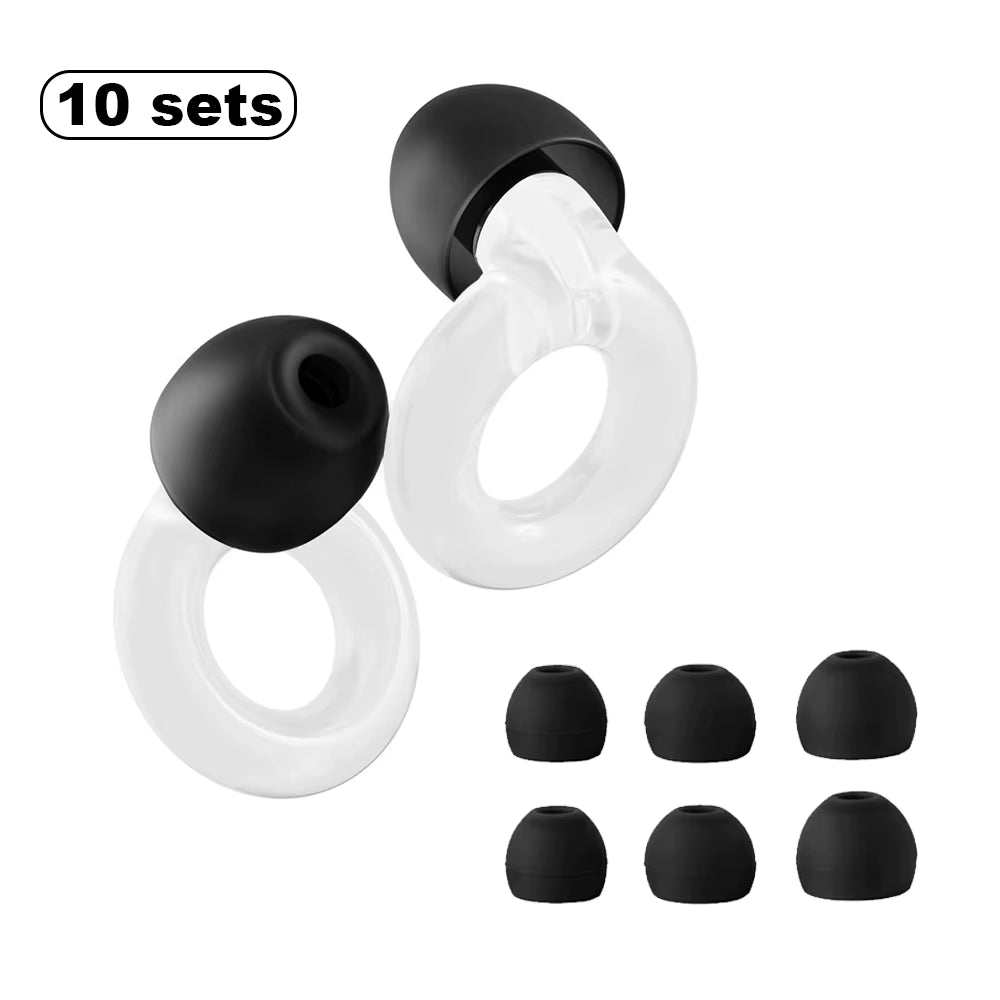 HUAK Reusable High-Fidelity Ear Plugs - 8 Ear Tips in XS/S/M/L - Concerts & Festivals, Live Events, Musicians, Djs