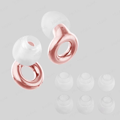 HUAK Reusable High-Fidelity Ear Plugs - 8 Ear Tips in XS/S/M/L - Concerts & Festivals, Live Events, Musicians, Djs