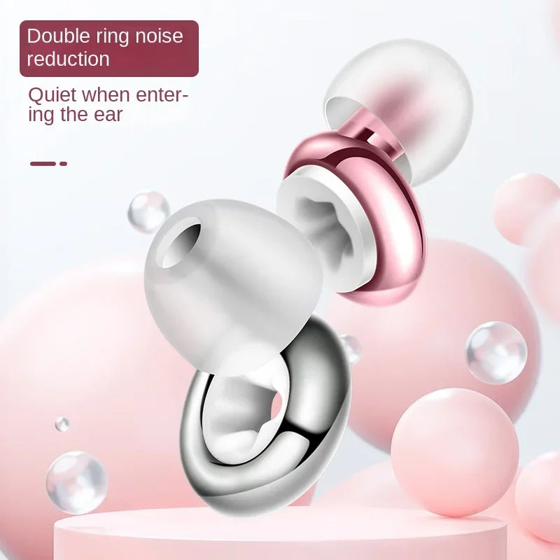 Silicone Earplugs for Swimming Sleep Noise Cancel Noise Reduction-Soundproof Reduce Disturbances -Quality Loop Earplugs Supplies