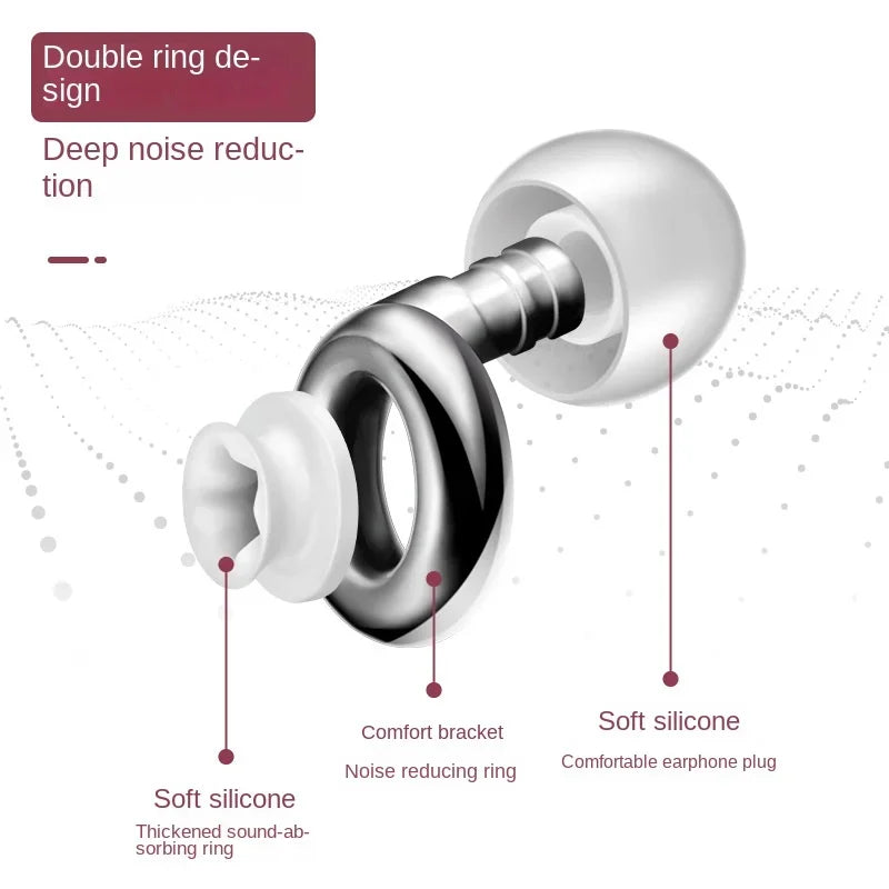 Silicone Earplugs for Swimming Sleep Noise Cancel Noise Reduction-Soundproof Reduce Disturbances -Quality Loop Earplugs Supplies