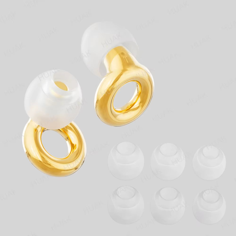 HUAK Reusable High-Fidelity Ear Plugs - 8 Ear Tips in XS/S/M/L - Concerts & Festivals, Live Events, Musicians, Djs